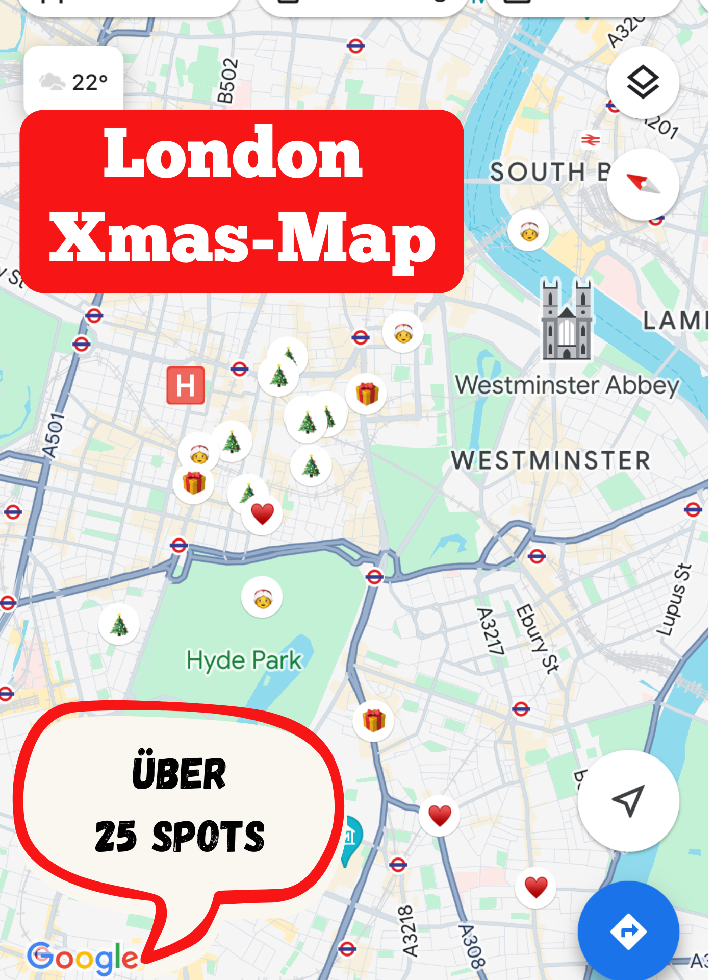 London XMas Map