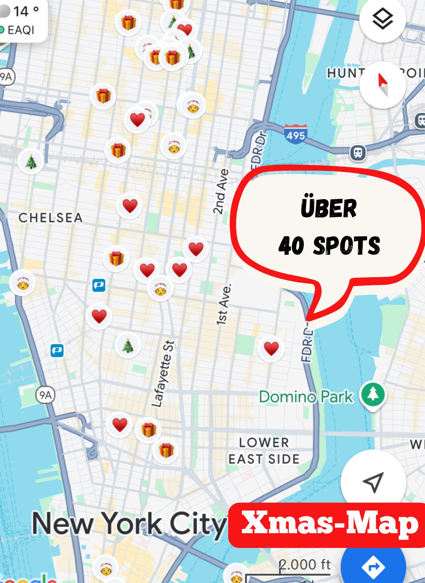 New York XMas Map